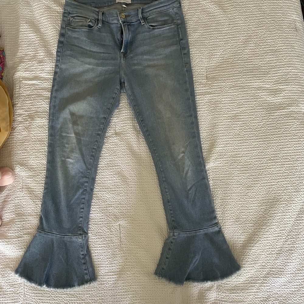 Frame Denim Light Blue Flare Jeans